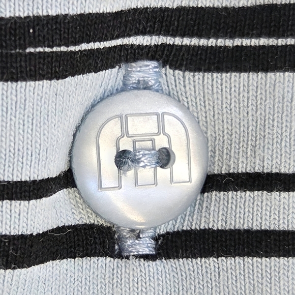 Travis Mathew Sky Blue Striped Polo Shirt With Monogram Size XL - Picture 4 of 8